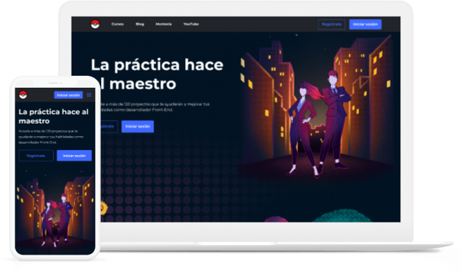 Vista rápida de la plataforma de cursos Leonidas Esteban