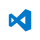 Logo del edito de codigo visual studio code